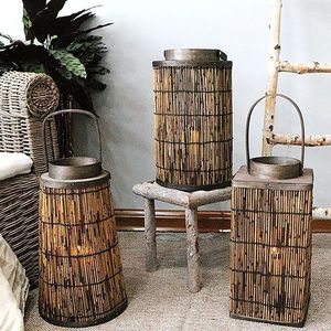 Wholesales Hand Woven Rattan <b>Planter</b> Flower <b>Pot</b> Baskets Home Decoration Wicker Baskets Plant <b>Pots</b> for Indoor Plants Table Decor - Product Image 3