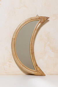Modèle moderne en gros, miroir en rotin naturel avec lune en croissant, miroir décoratif, dernier design, meilleur prix du Viet Nam RM45 - Product Image 4