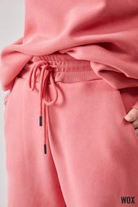 Servicio OEM personalizado de gran tamaño de algodón pesado para mujer básico nuevo Premium negro Jogger pantalón oferta al por mayor tendencia 2024 calidad - Product Image 2