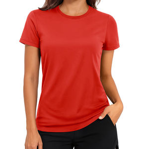 Increíble y elegante producto personalizado ropa deportiva y transpirable Ultra suave al tacto mejor camiseta de tela de poliéster para mujer - Product Image 6