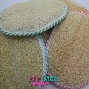 Mia Med Kids Lightweight Bath Shower Tool Private Label Natural Body Scrub Eco-Friendly Biodegradable Oval Simple <b>Sponge</b> Loofah - Product Image 5