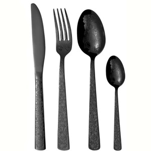 Stainless Steel <b>Set</b> Of 4 Flatware <b>Set</b> Ideal <b>For</b> Kitchen Tabletop Hotel Home Use Silver Color Plated Cutlery <b>Sets</b> Handmade Handle - Product Image 4