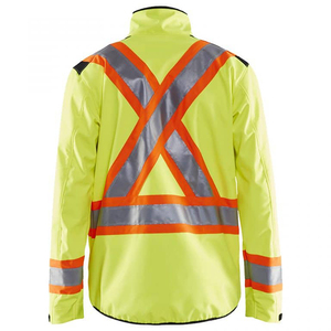 Veste professionnelle haute visibilité avec bande réfléchissante, design à capuche, protection contre les intempéries pour les travailleurs en extérieur - Product Image 6