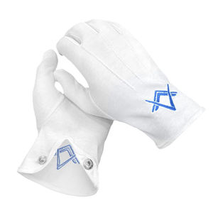 ถุงมือเครื่องราชกกุธภัณฑ์ผ้าฝ้าย100% สีขาวปักลายได้ตามต้องการ - Product Image 5