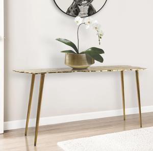 Juego de mesa auxiliar de Metal grande de latón AK de 2 en oro y plata Mesa auxiliar estándar con acabado antiguo para muebles de decoración de Hotel - Product Image 3