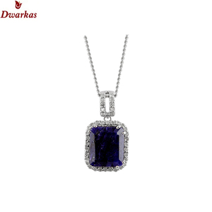 Elegante collar con colgante de múltiples piedras preciosas de Plata de Ley 925 para mujer con azul Ropada CZ joyería de alta calidad para regalos de fiestas - Product Image 6