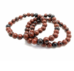 Gran oferta de la mejor calidad, cuentas redondas de obsidiana de caoba Natural, pulsera de cuentas sueltas de piedras preciosas curativas para mujeres y hombres - Product Image 4