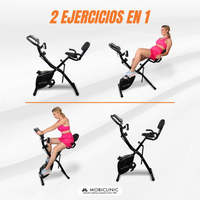 Vélo stationnaire pliant EVEREST Mobiclinic avec écran LCD à 8 résistances réglables Siège réglable à 4 positions pour le fitness