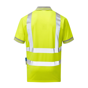High Visibility Safety Work T <b>Shirt</b> <b>Hi</b> <b>Vis</b> Collared Reflective Polo <b>Shirt</b> Custom Short Sleeve Workwear <b>Hi</b> <b>Vis</b> Safety Polo <b>Shirts</b> - Product Image 2