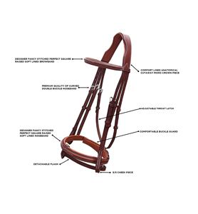 Bridon d'équitation en cuir diamanté, personnalisable avec logo, durable et élégant, indispensable pour l'équitation - Product Image 2