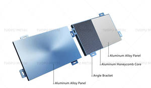 <span class=keywords><strong>Panel</strong></span> Compuesto de Aluminio con Aspecto de <span class=keywords><strong>Madera</strong></span>, Paneles Sándwich de Panal para Decoración de Interiores, para División de Paredes - Product Image 4