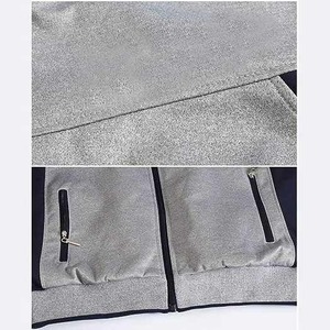 Survêtements 2 Pièces Homme Coupe-Vent Personnalisables en Coton Écologique Respirant Léger avec Fermetures Éclair – Vente en Gros - Product Image 2