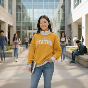 Design personnalisé sweat-shirt universitaire personnalisé imprimé pour l'hiver Spandex/coton mélangé écologique et respirant - Product Image 1