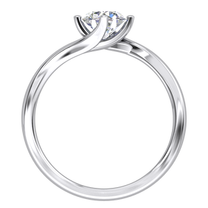 Anillo de Lujo de Oro Blanco de Alta Calidad de 9k con Diamante Cultivado en Laboratorio de Corte Brillante de 0.75ct con Certificado IGI, Talla Personalizable para Mujer - Product Image 2