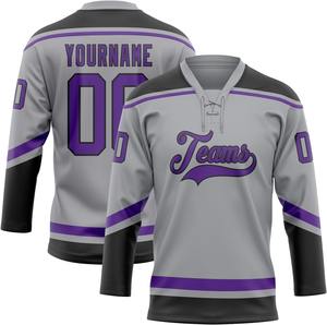 Alta calidad por encargo profesional Teamwear OEM ODM venta al por mayor Durable tela de secado rápido sublimado camisetas de hockey sobre hielo - Product Image 5