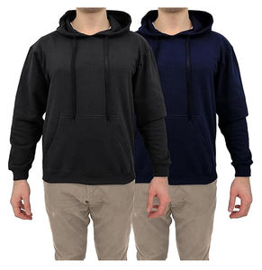 Sweat-shirt et sweat à capuche pour homme en coton mélangé, manches longues, tissu tricoté, logo personnalisé et couleur unie - Product Image 1