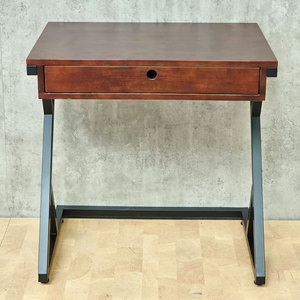 BD68112 Small 80x50cm Computer PC <b>Desk</b> with Drawers Z-Shaped Iron Legs <b>Shelf</b> for Bedroom or Workshop - Product Image 3