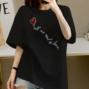 Camiseta personalizable para niñas 100% algodón diseño de pegatina impresa ecológica con logotipo de color para el verano - Product Image 4