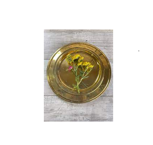 Assiette de chargeur en laiton sûre avec plusieurs assiettes de vaisselle en métal massif pièce de conception moderne - Product Image 4