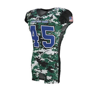 GUANTES City American Football Jersey para adultos con cuello en V Malla Cuerpo Reforzado Costura Custom Tackle Twill Números para equipos - Product Image 5