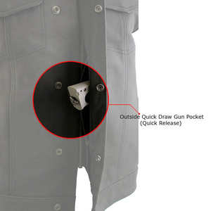 Gilet en cuir véritable pour homme – Vêtement en cuir sans manches de haute qualité - Product Image 6