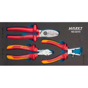 Hazet 1000V Protective <b>Insulation</b> Set of Pliers and <b>Cutters</b> 3 Piece Set - Product Image 1