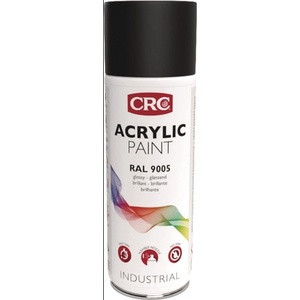 Peinture acrylique protectrice noire brillante 400 ml en aérosol RAL 9005, marque CRC Europe - Product Image 1