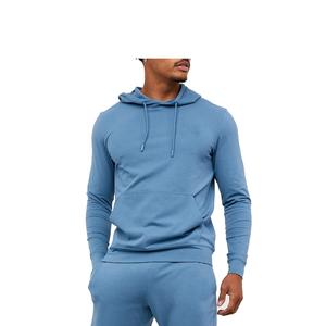 Venta al por mayor de alta calidad de los hombres de manga larga sudaderas 100% de algodón de lana con capucha ropa de invierno de diseño de impresión sólida - Product Image 6
