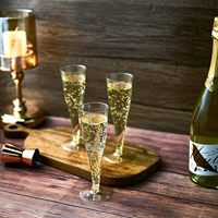 Vente en gros de verres à champagne et à vin de luxe de 4.5oz gobelet dur flûtes à champagne tasses à whisky en plastique pour la fête de mariage