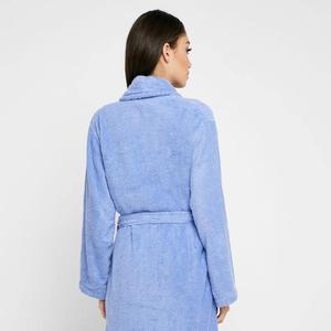 Bata de gofres de lujo con logotipo personalizado para mujeres y hombres, albornoz Unisex de punto suave para Spa, batas de baño, pijamas de gofres, vestido de noche - Product Image 4