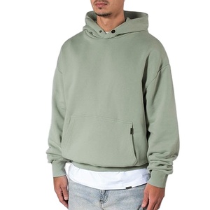 Sweat à capuche surdimensionné de style boxy pour hommes avec impression personnalisée de logo en gros Streetwear pull vintage 100% coton - Product Image 2