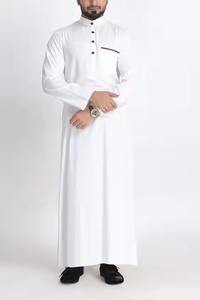 Nouveau Moyen-Orient Arabie Saoudite Manches Longues Hommes Thobes Hommes Dubaï Musulman Abaya Thobe À Vendre - Product Image 5
