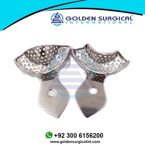 Plateau de maintien dentaire, plateau d'empreinte dentaire, plateau dentaire supérieur et inférieur en acier inoxydable, autoclavable, outils dentaires - Product Image 4