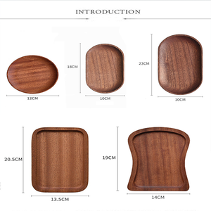 Bandeja Rectangular de Madera para Aperitivos, Platos para Queso, Bandejas Pequeñas para Sándwiches y Postres, Plato Redondo para Servir Galletas, Plato para Aperitivos - Product Image 3