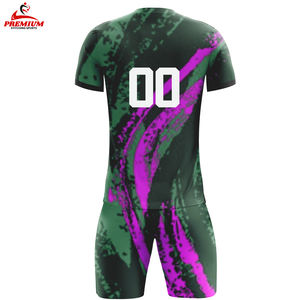 ชุดเครื่องแบบฟุตบอลสำหรับผู้ใหญ่ผ้าโพลีเอสเตอร์ผ้า100% ความร้อนผ้าแห้งเร็วพิมพ์ลายทีมแบบกำหนดเองฤดูร้อนปรับแต่งได้ - Product Image 4