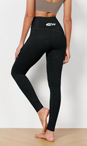 Leggings de Mujer de Cintura Alta con Tejido de Compresión Sólido, Paneles Laterales de Malla, Longitud Completa, Transpirabilidad Extra - Product Image 2