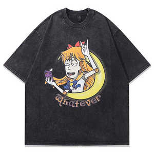 2025เสื้อยืดคอกลมทรงบ็อกซี่ใส่พอดีตัวสำหรับผู้ชายผ้าฝ้าย100% พิมพ์ลายดิจิตอลโอเวอร์ไซส์สไตล์สตรีทแบบ DIY สไตล์วินเทจ - Product Image 5