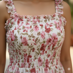 Robe longue d'été décontractée bohème à fleurs pour femme Unity Luxure, col halter, sans manches, viscose écologique - Product Image 4