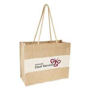 Customized Premium Quality <b>Jute</b> <b>Tote</b> <b>Bag</b> for Beach Use Large Size India Origin Wholesale with Custom Print - Product Image 3