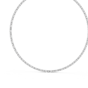 Collar de Tenis con Diamantes Baguette Cultivados en Laboratorio, Chapado en Oro Rosa de 18K, Línea Eterna Luxe Aurora, Lujo para Mujer - Product Image 3