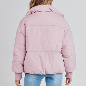 Nueva Chaqueta Acolchada de Alta Calidad al por Mayor con Logotipo Personalizado para Mujer, Talla Grande, de Nailon y Piel, Transpirable e Impermeable, para Invierno - Product Image 4
