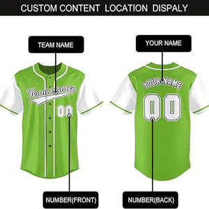 Dernier design Maillot de baseball pour hommes à bas prix Maillot de baseball à sublimation de couleur unie et de taille personnalisée Uniformes de chemise - Product Image 4
