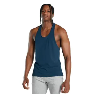 Mens thể thao không tay cotton vest phòng tập thể dục ráp dây thể hình thể dục chạy đào tạo mặc biểu tượng tùy chỉnh Tank Top