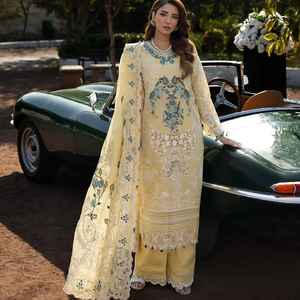 Robes de soirée et de mariage personnalisées pour femmes, costumes attrayants de style pakistanais Shalwar Kameez, décoration en dentelle pour adultes, logo personnalisé - Product Image 1