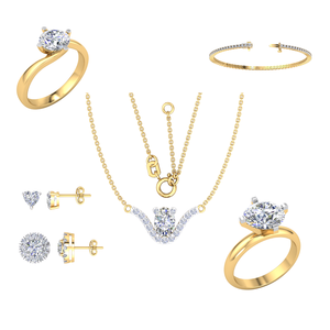 Bague classique élégante en or 18 carats pour femme avec 0.24Cts VS Clarity Lab Grown EF Color Diamond Jewelry - Product Image 5