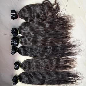 Extensiones de cabello Remy indio natural, tejido ondulado corporal virgen, alineación de cutícula suave de larga duración, paquetes de cabello humano largo crudo - Product Image 2