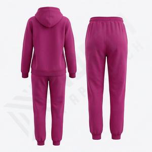 Chándal de Invierno con Capucha para Mujer de la Mejor Calidad, Chándal Deportivo Personalizado 100% Algodón, Diseño 2 en 1, Transpirable, Estampado por Sublimación - Product Image 2