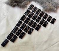 Ensemble de domino en corne de buffle de haute qualité ensemble de 28 pièces jeux de société d'intérieur pour enfants et adultes de tous les âges avec taille personnalisée à bas prix