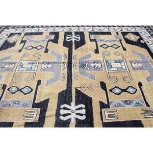 Alfombra Turca, Alfombra Extra Grande de 8.6x11 pies, Alfombra Azul con Diseño de Patchwork - Product Image 4