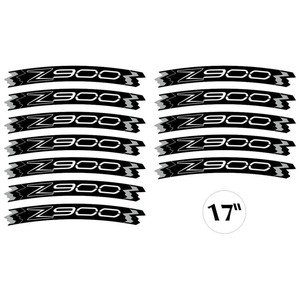 Strisce Fluorescenti Gialle per Cerchioni Moto Kawasaki Z900 - Misura 17 Pollici - Product Image 3